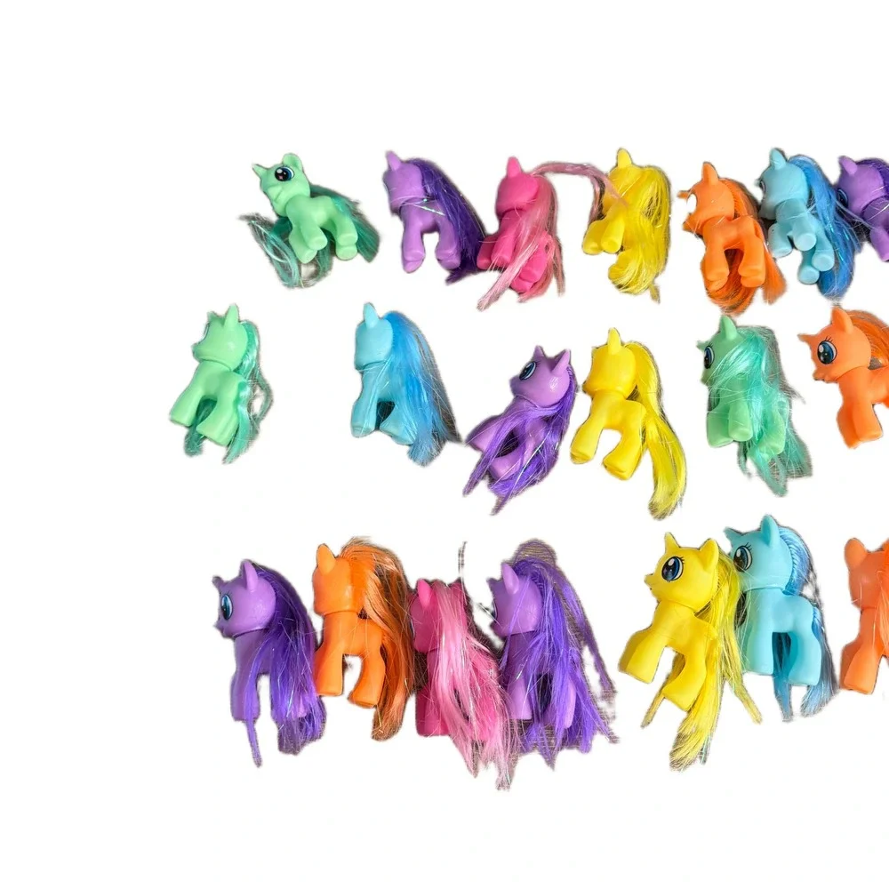 26pc Alphabet Pony Figure Set A-Z Letters Rainbow Tinsel Hair Educational Toys‎